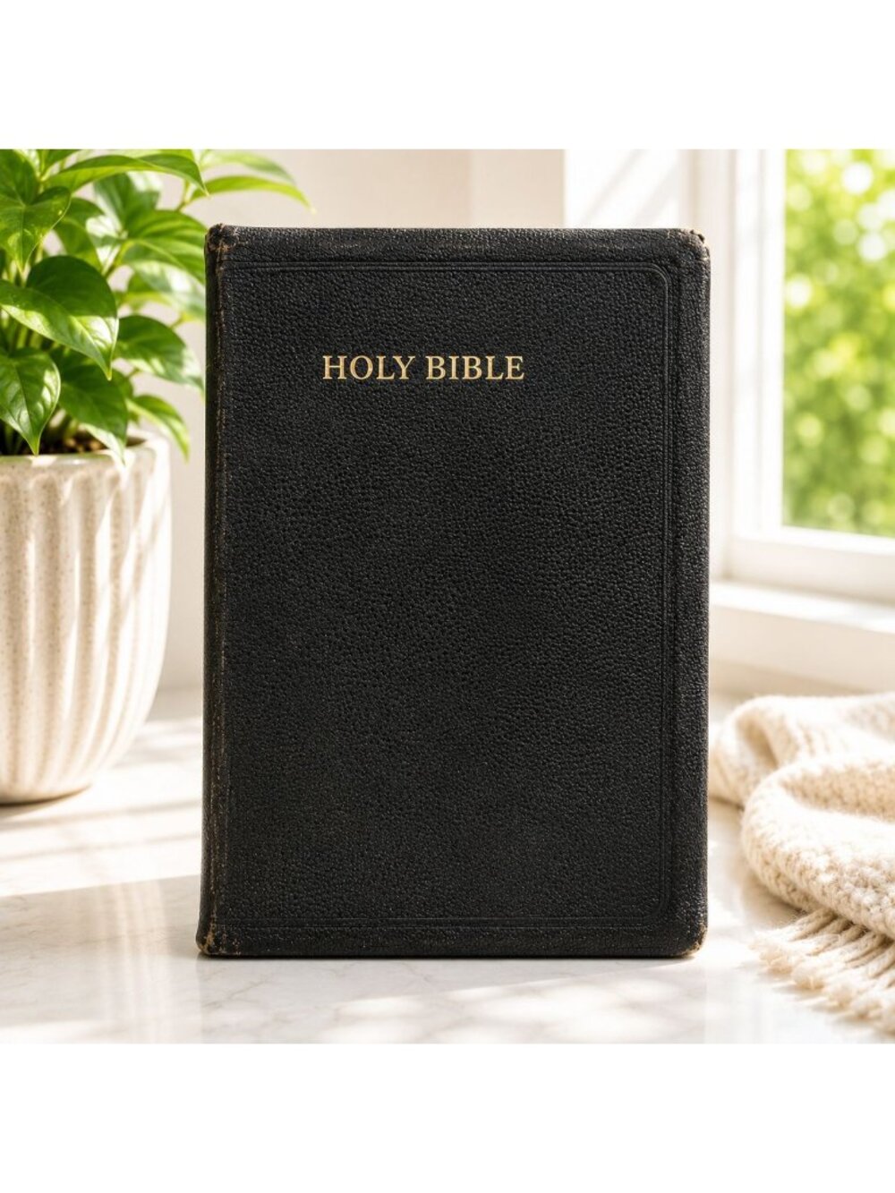 1950 Holy Bible Collins Clear Type w/ Edna Davis Inscription BC History Provenan